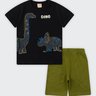 01 conjunto infantil menino dino brandili