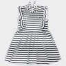 01 vestido infantil menina listrado boca grande