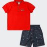 01 conjunto polo infantil menino sailor boca grande