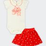 04 conjunto bebe menina body e saia glinny