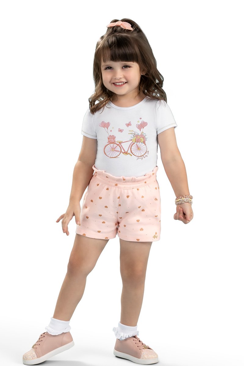 07 conjunto infantil menina bicicleta glinny
