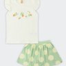 01 conjunto infantil menina blusa e saia love glinny