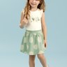 04 conjunto infantil menina blusa e saia love glinny