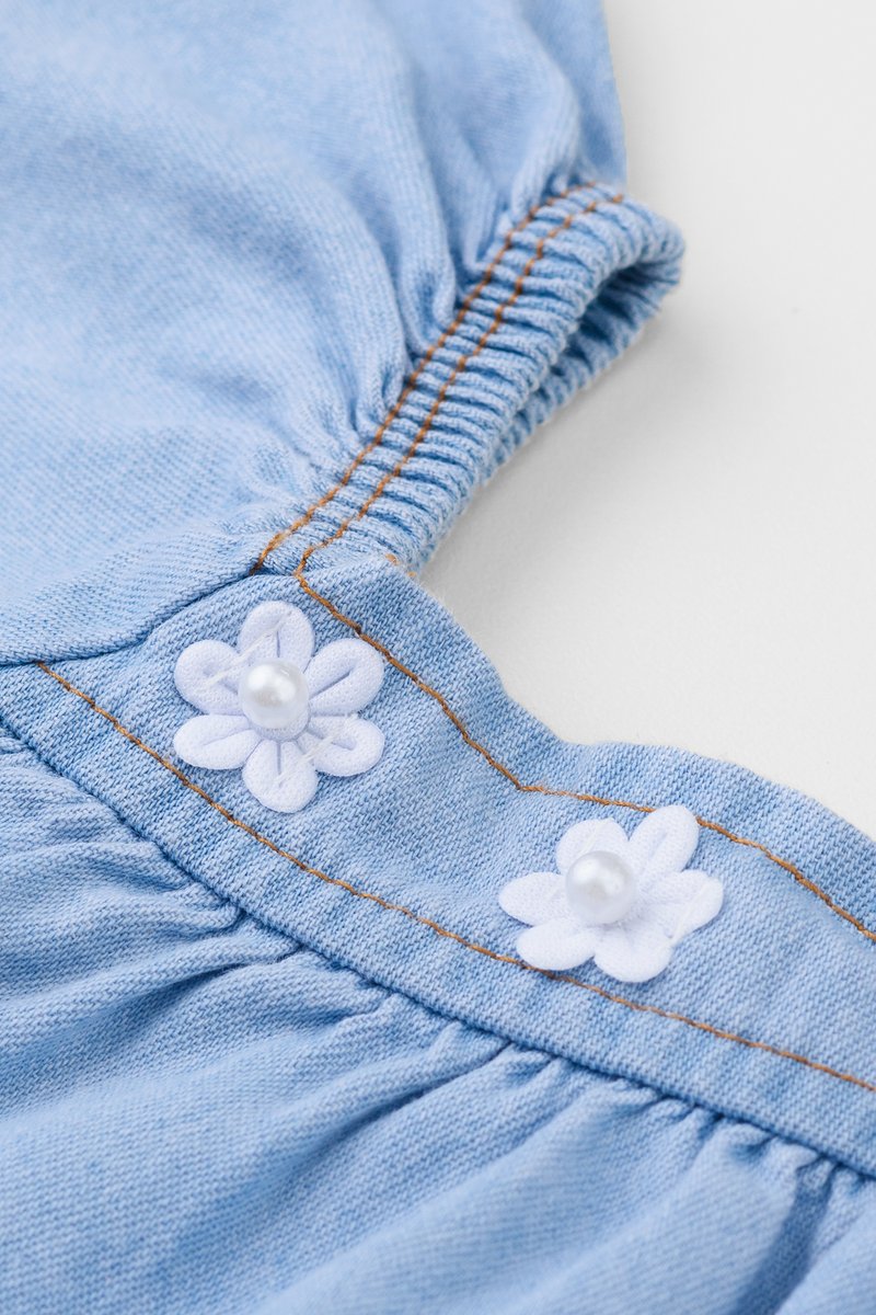 02 vestido jeans infantil menina glinny