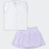 01 conjunto infantil menina blusa alfaiataria glinny