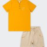 01 conjunto camiseta henley infantil menino glinny