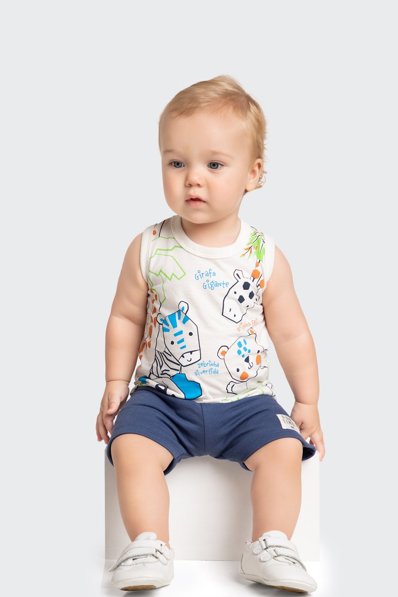 02 conjunto regata bebe menino animais marlan