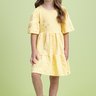 02 vestido infantil menina cotton penteado milli nina