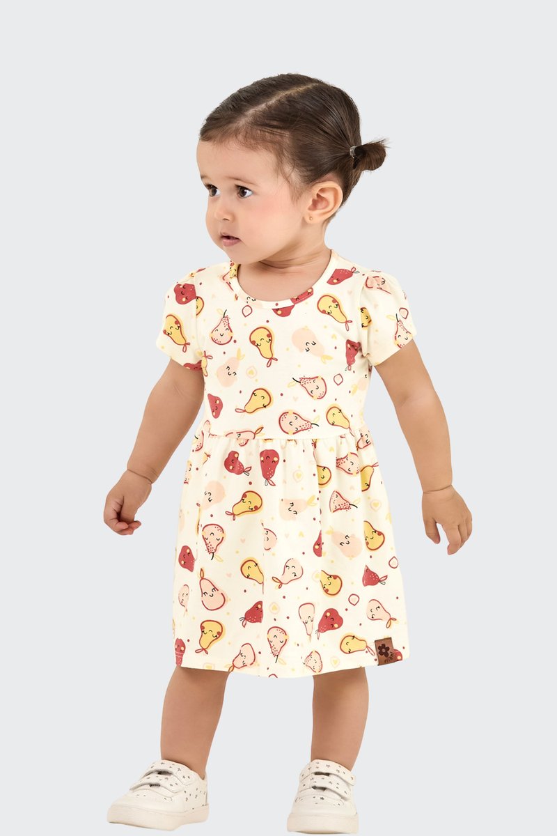 02 vestido bebe menina cotton estampado elian