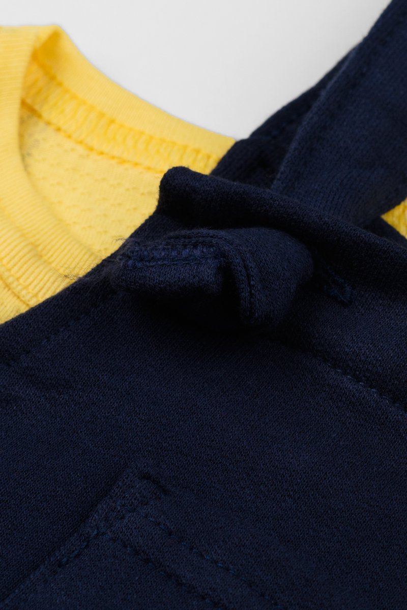 04 conjunto bebe menino camiseta e jardineira elian