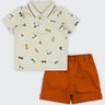 11 conjunto bebe menino polo e bermuda sarja elian