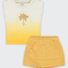 07 conjunto infantil menina blusa e short saia elian