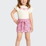 07 conjunto infantil menina blusa e short saia marlan