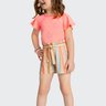 02 conjunto infantil menina short listrado marlan