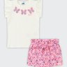 11 conjunto infantil menina blusa e short saia marlan