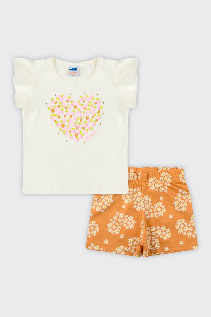 04 conjunto infantil menina em meia malha marlan