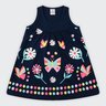 11 vestido infantil menina meia malha borboletas brandili