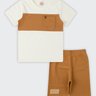 03 conjunto infantil menino camiseta bolso e bermuda brandili