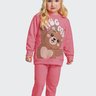02 conjunto moletom peluciado infantil menina hug me fakini