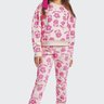 02 conjunto moletom infantil menina floral fakini