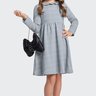 02 vestido manga longa xadrez infantil menina fakini