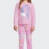 01 pijama longo infantil menina unicornios fakini