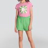 02 conjunto infantil menina blusa e short clochard brandili