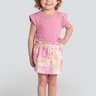 03 conjunto infantil menina com saia short brandili