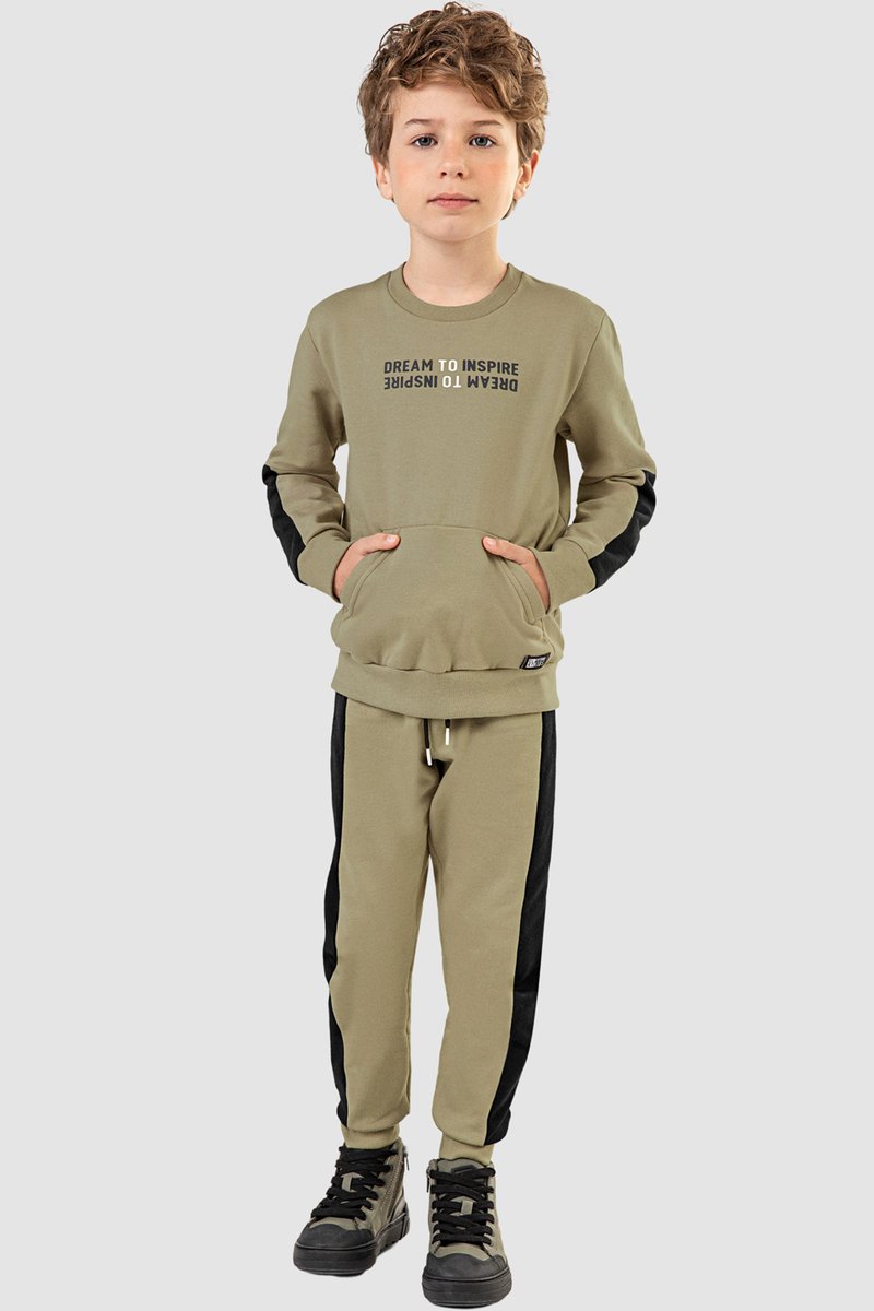 02 conjunto moletom canguru infantil menino coloritta