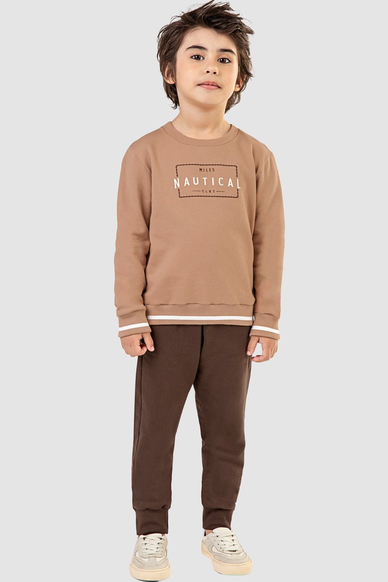 02 conjunto moletom peluciado infantil menino coloritta