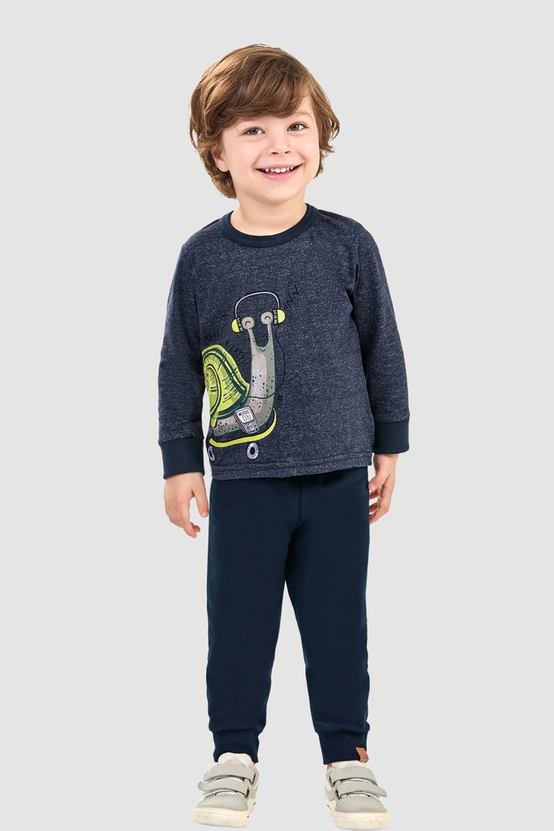 02 conjunto longo infantil menino music on elian