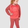 02 conjunto blusao moletom e pelo infantil menina elian