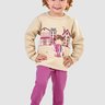 02 conjunto moletom peluciado infantil menina friends elian