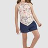 02 conjunto infantil menina com short em jeans elian