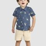 02 conjunto infantil menino camisa e bermuda sarja elian