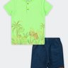 04 conjunto infantil menino camiseta malha flame marlan