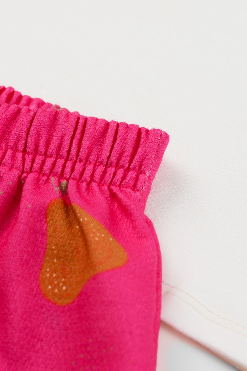 05 conjunto infantil menina com short saia love brandili