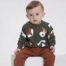 02 conjunto moletom peluciado bebe menino floresta alakazoo