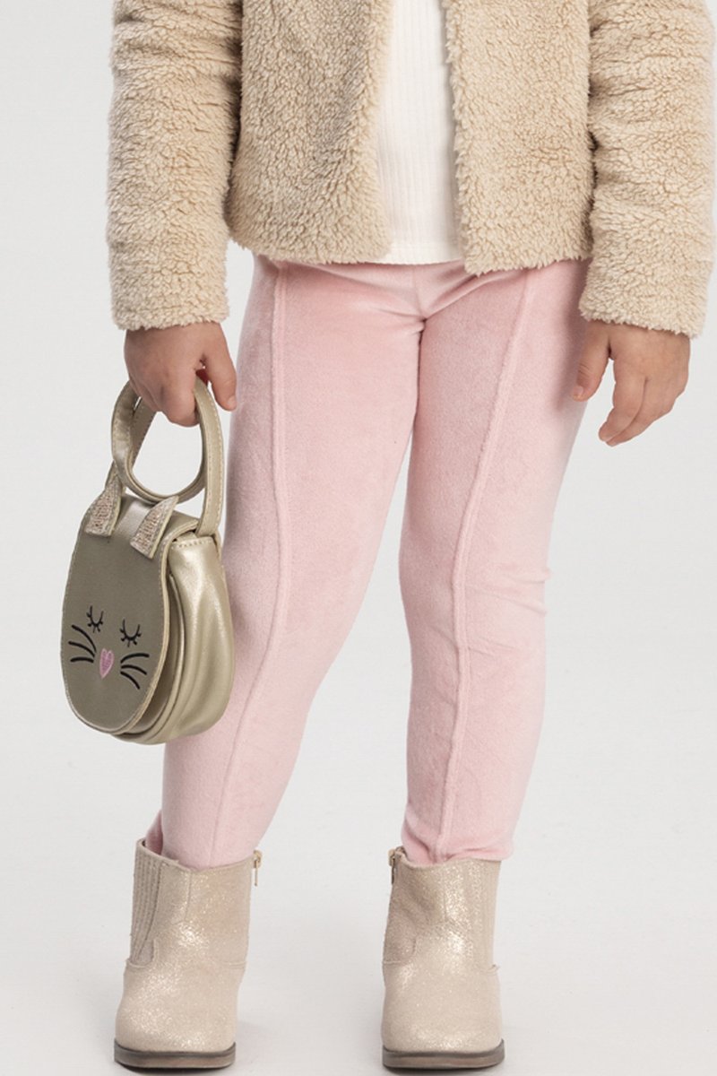 03 calca legging infantil menina em malha plush alakazoo