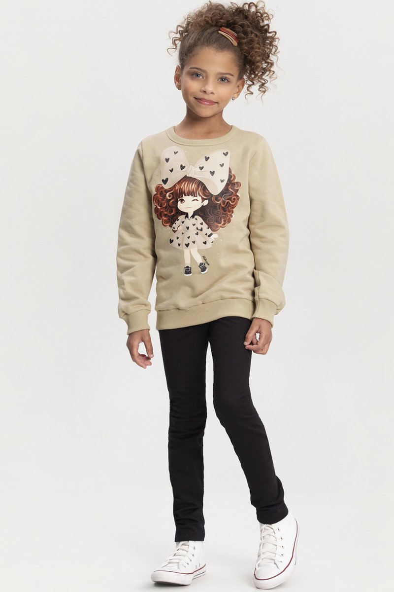 02 conjunto blusao moletom infantil menina on the top alakazoo