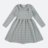 04 vestido manga longa xadrez infantil menina fakini