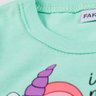 04 blusa infantil menina em meia malha unicornios fakini
