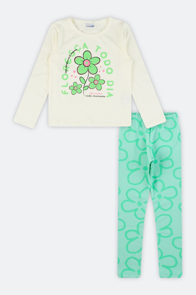 04 conjunto longo infantil menina big flowers fakini