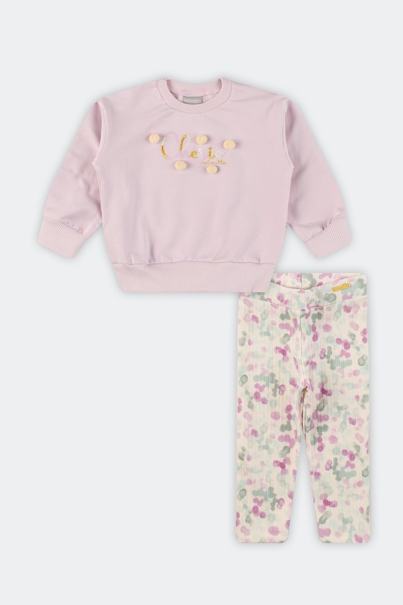 04 conjunto blusao molecotton bebe menina coloritta