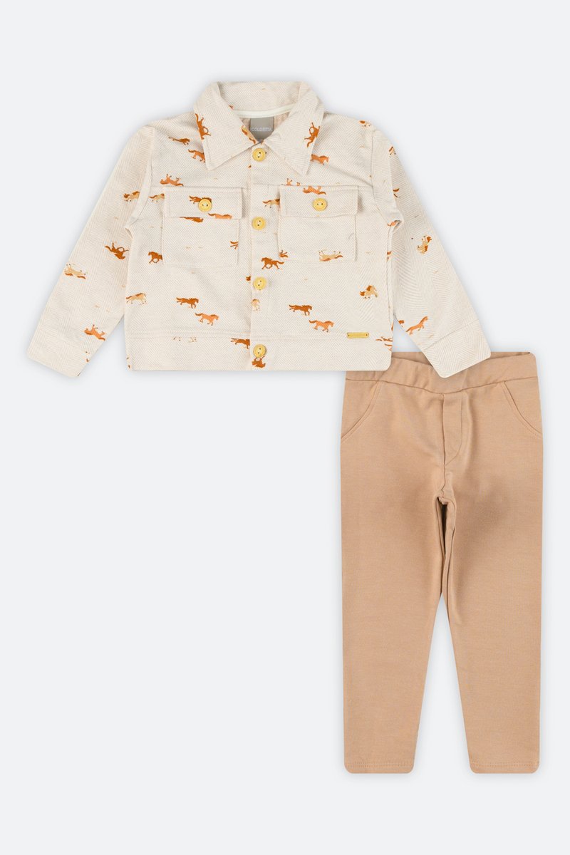 07 conjunto jaqueta moletinho infantil menina coloritta