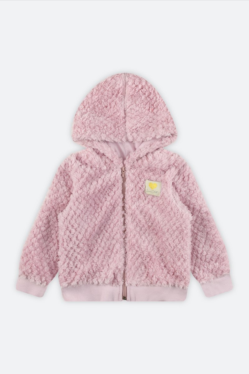 04 jaqueta em pelo com capuz infantil menina coloritta