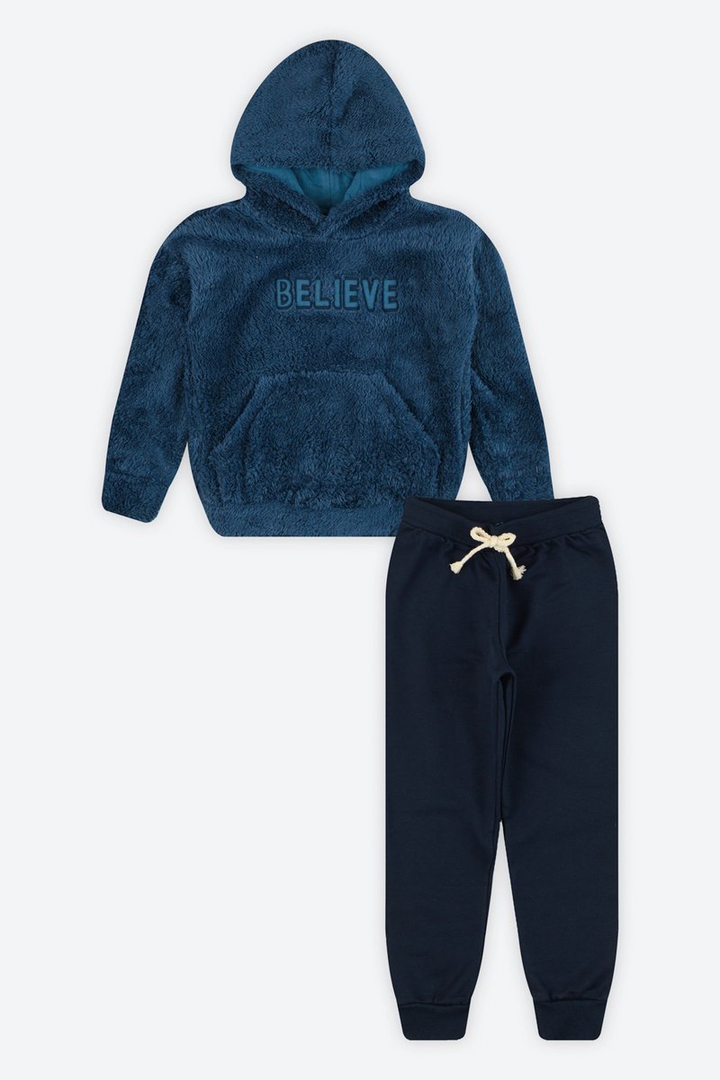 04 conjunto blusao em pelo infantil menino coloritta