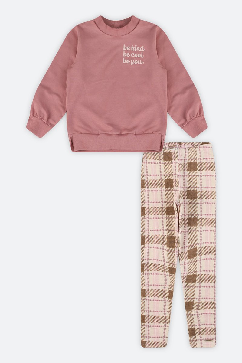 03 conjunto em molecotton peluciado infantil menina coloritta