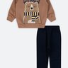 04 conjunto moletom peluciado infantil menino forest fakini