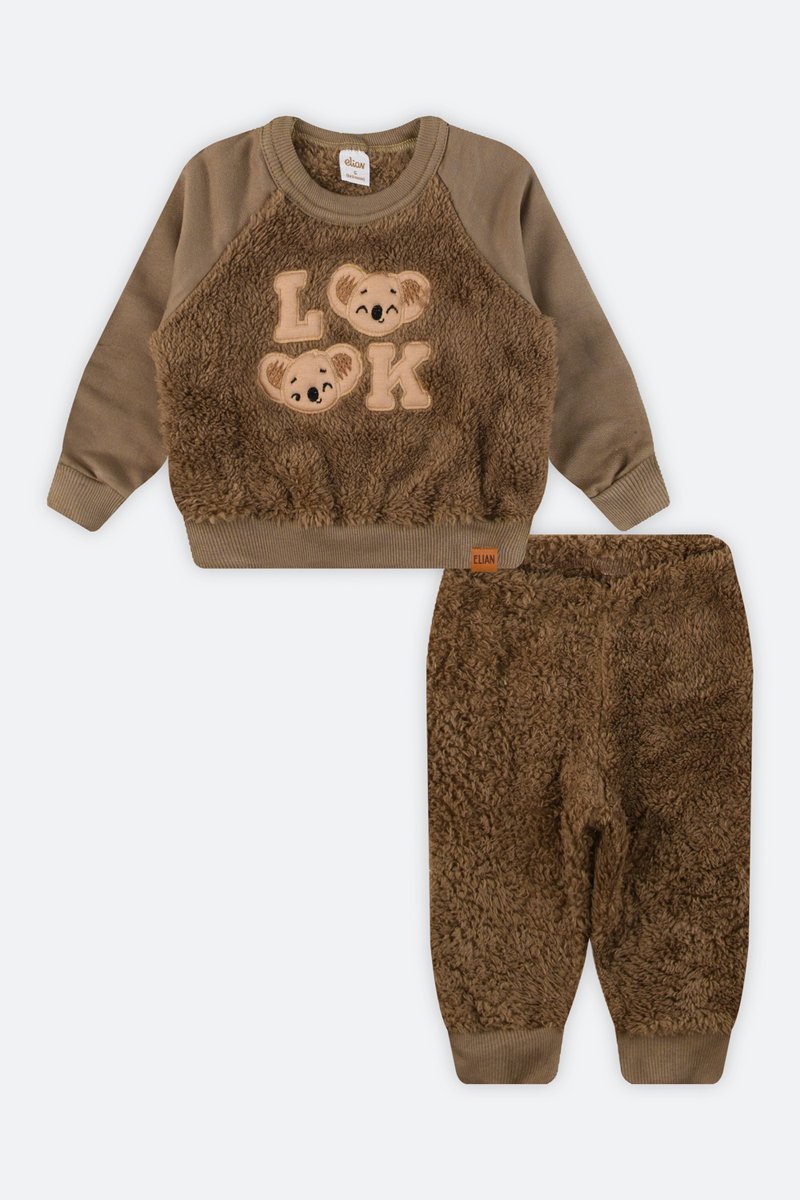 04 conjunto pelo e moletom bebe menino look elian